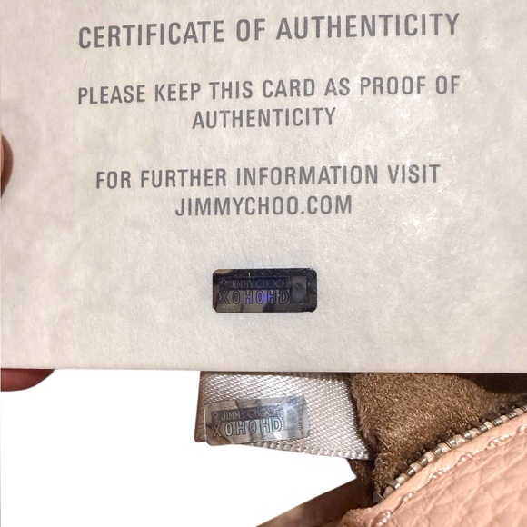 Jimmy Choo Sasha S Star Studded Blush Pink Metallic Tote Bag (EUC) w/ Dustbag - Picture 14 of 16